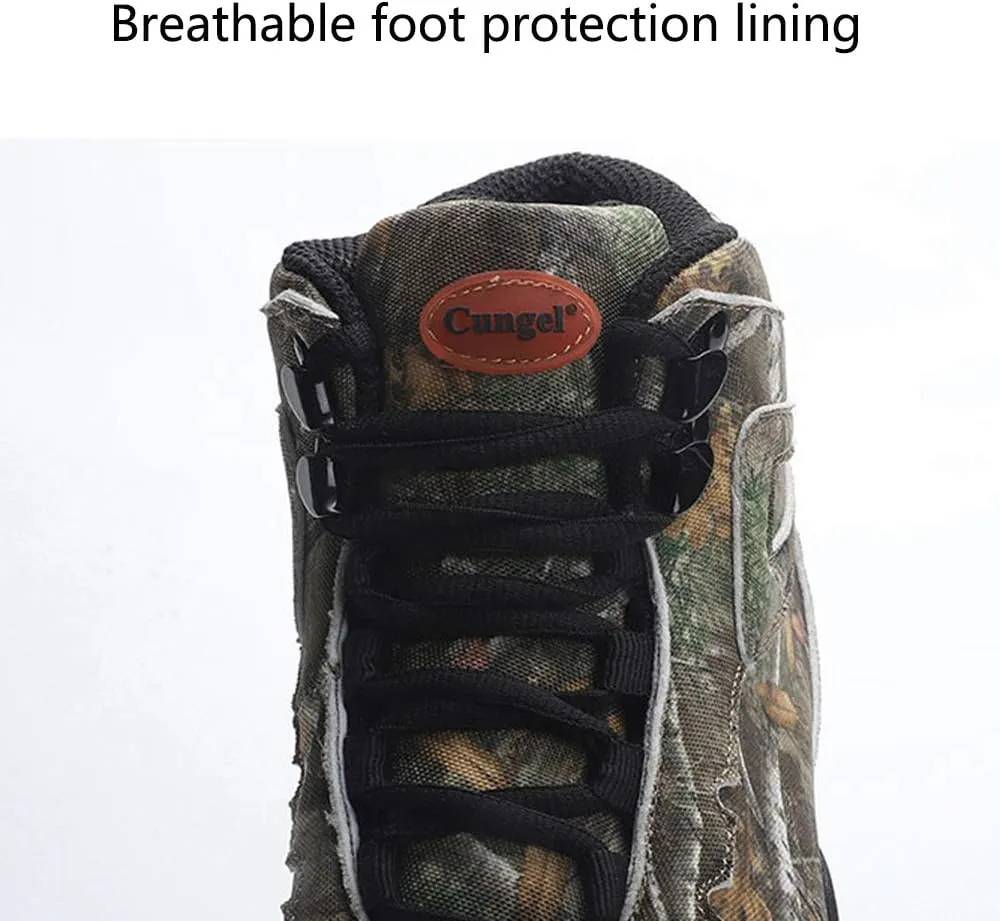 Waterproof High-top Men's Outdoor Hiking Shoes, Non-Slip Mountain Climbing Camping Boots, Wear-Resistant Hiking Shoes, Suitable for Outdoor Hiking (Grey 43)