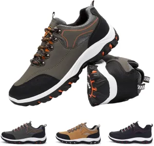WENOREG Mens Low-Top Non-Slip Gomehut Sneakers,Fashion Good Arch Support Breathable Trekking Trails Sneakers Extended Width Foot and Heel Comfortable Breathable Hiking Walking Shoes