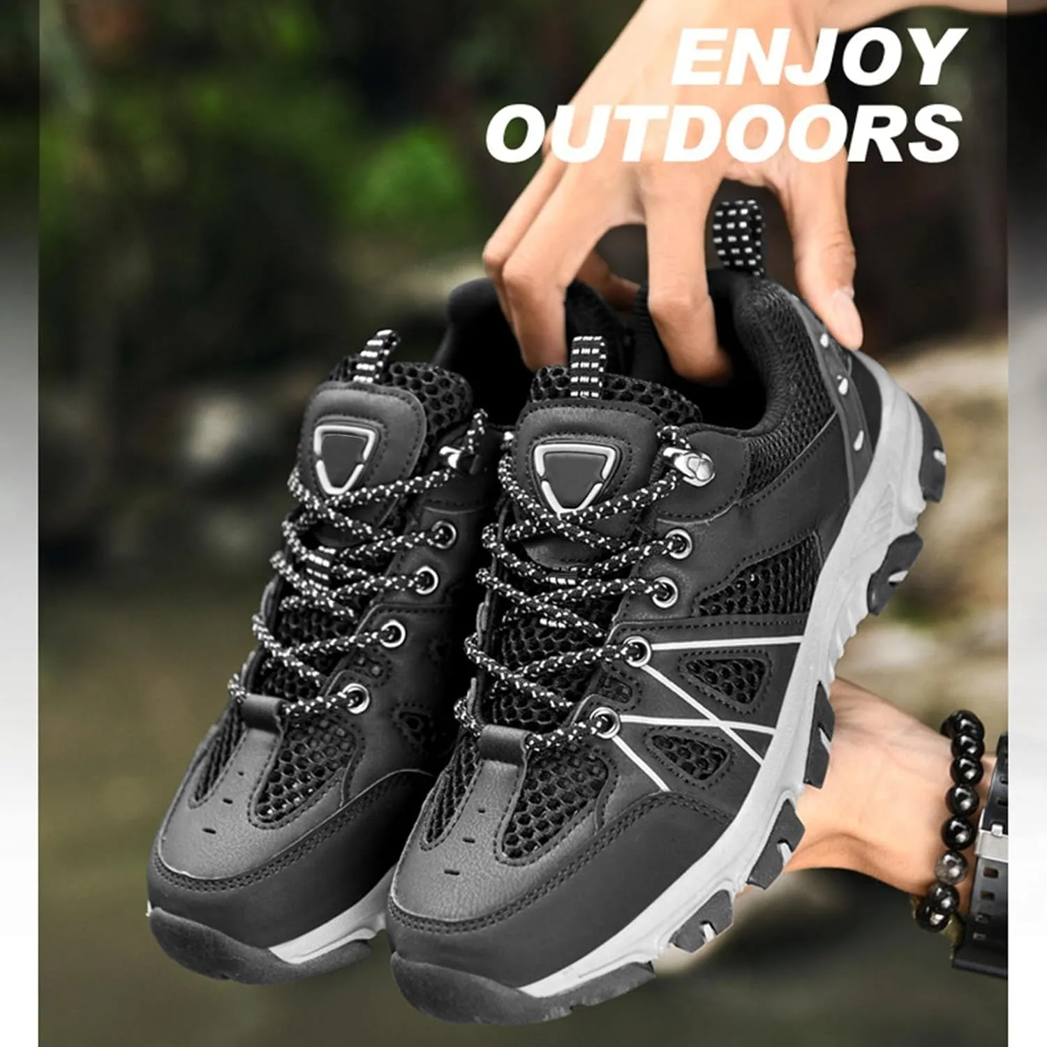 Wide Walking Shoes, Men's Outdoor Travel Shoes Big Size Men's Shoes Field Climbing Casual Hiking Shoes