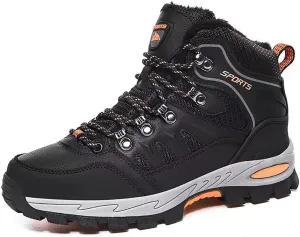 Women Men's Waterproof Hiking Shoes Lightweight Anti Slip Outdoor Adventure Ankle Boots Breathable Leather Hike Trekking Trails Shoe Couple Casual Walking Shoes Mid-Top Sneaker