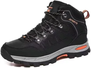 Women Men's Waterproof Hiking Shoes Lightweight Anti Slip Outdoor Adventure Ankle Boots Breathable Leather Hike Trekking Trails Shoe Couple Casual Walking Shoes Mid-Top Sneaker