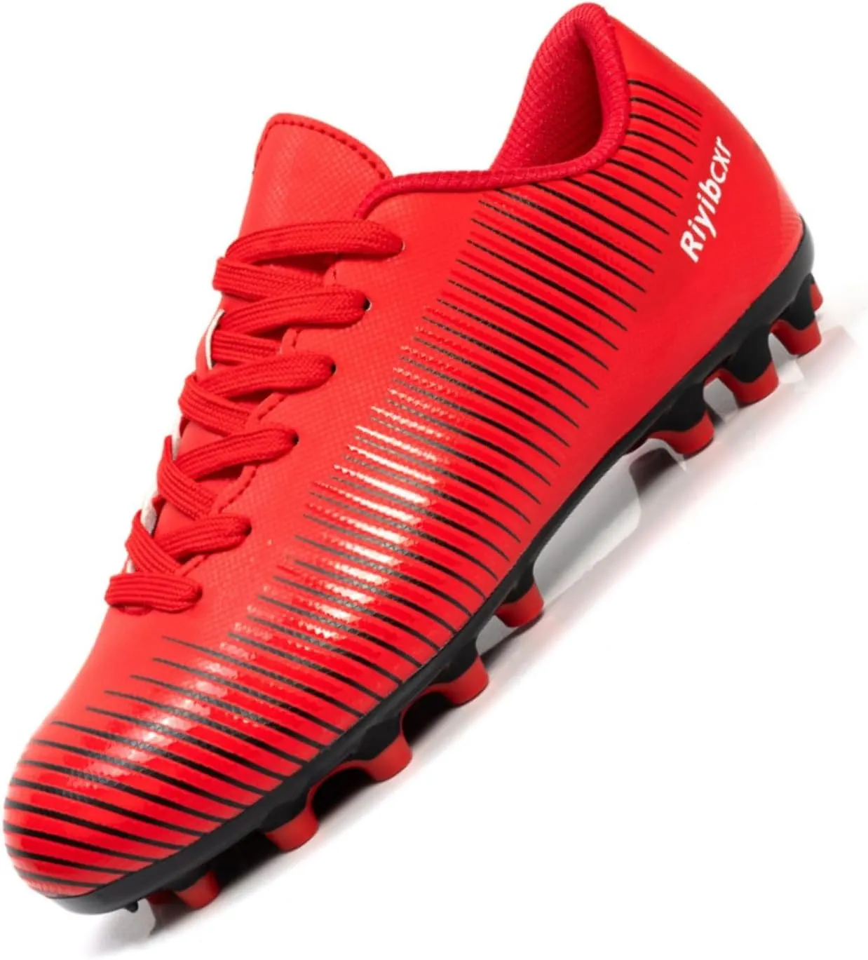 Women Soccer Cleats Lace-Up Turf Football Shoes Indoor Outdoor Low-Top Fustal Soccer Training