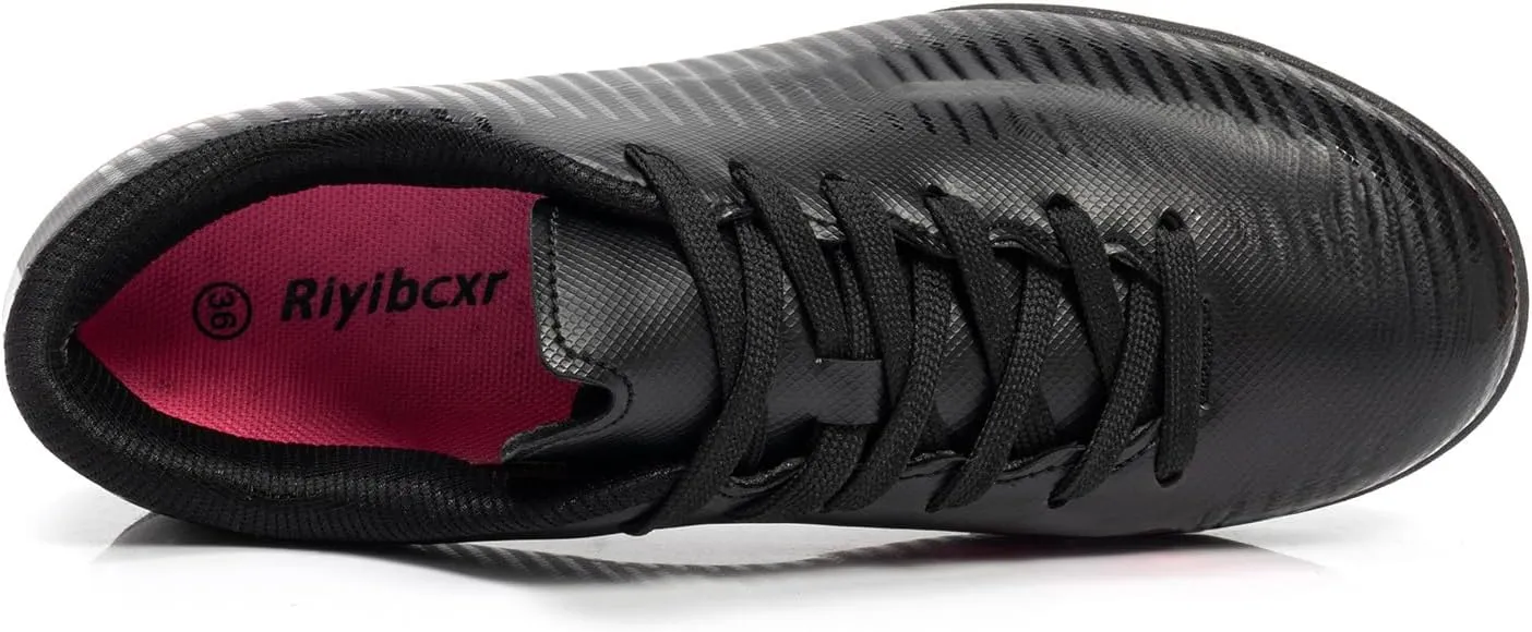 Women Soccer Cleats Lace-Up Turf Football Shoes Indoor Outdoor Low-Top Fustal Soccer Training