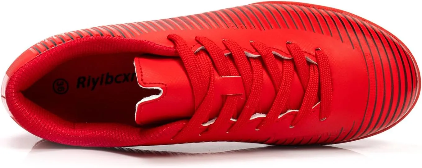 Women Soccer Cleats Lace-Up Turf Football Shoes Indoor Outdoor Low-Top Fustal Soccer Training