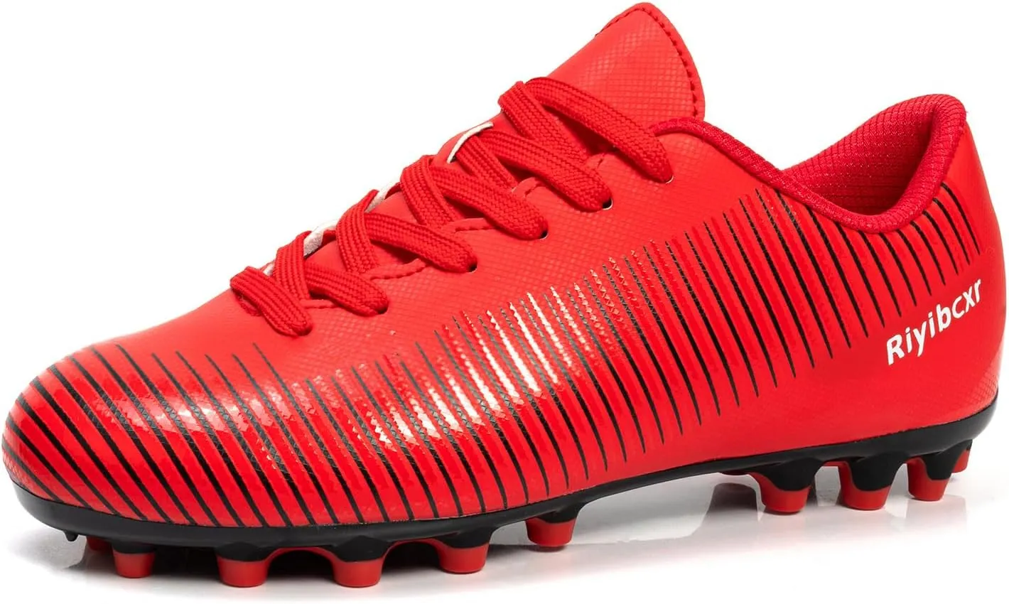 Women Soccer Cleats Lace-Up Turf Football Shoes Indoor Outdoor Low-Top Fustal Soccer Training