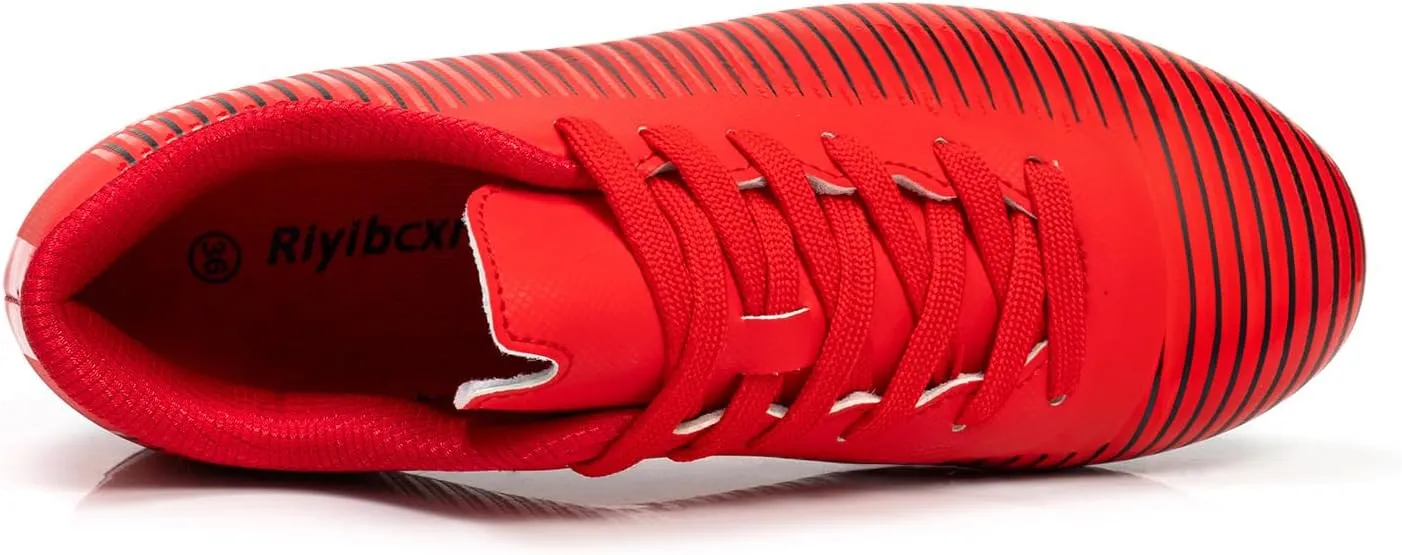 Women Soccer Cleats Lace-Up Turf Football Shoes Indoor Outdoor Low-Top Fustal Soccer Training