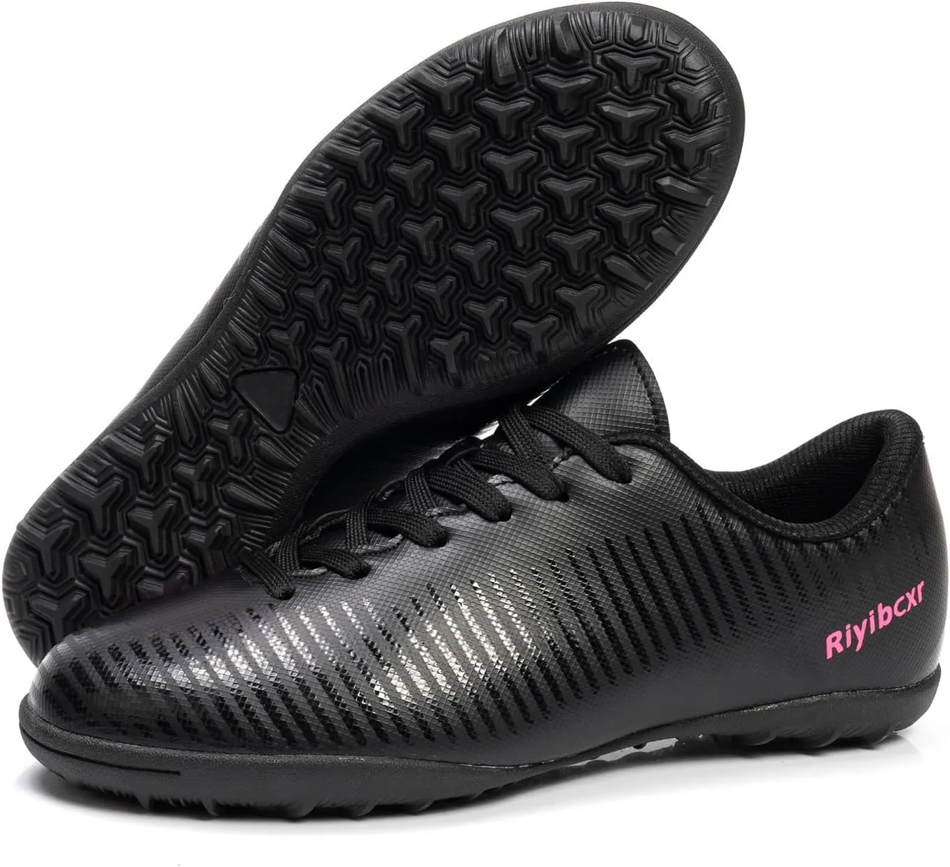 Women Soccer Cleats Lace-Up Turf Football Shoes Indoor Outdoor Low-Top Fustal Soccer Training