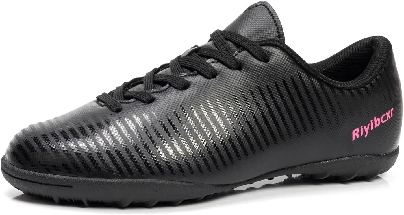 Women Soccer Cleats Lace-Up Turf Football Shoes Indoor Outdoor Low-Top Fustal Soccer Training