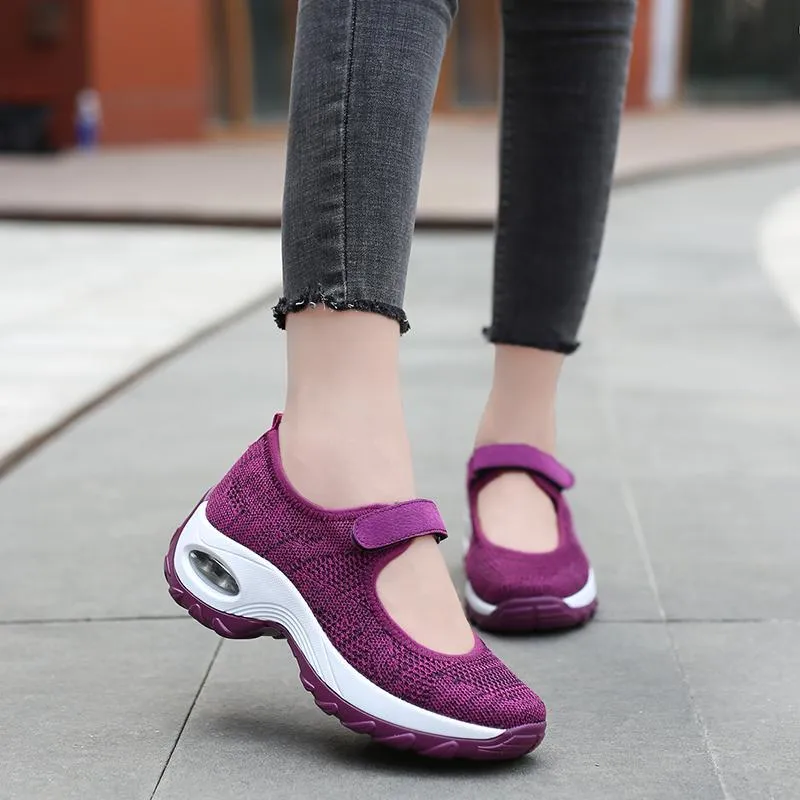 Women's Comfort Breathable Non-Slip Air Cushion Shock Sneakers