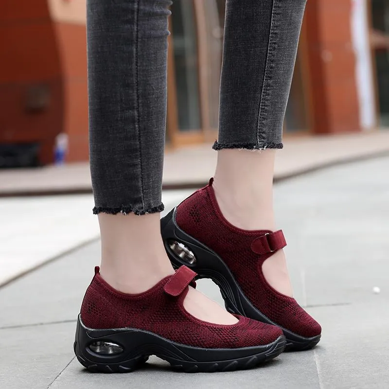 Women's Comfort Breathable Non-Slip Air Cushion Shock Sneakers