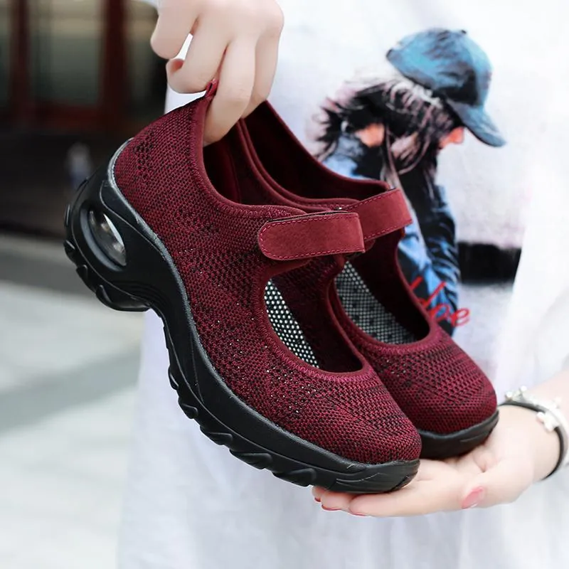 Women's Comfort Breathable Non-Slip Air Cushion Shock Sneakers