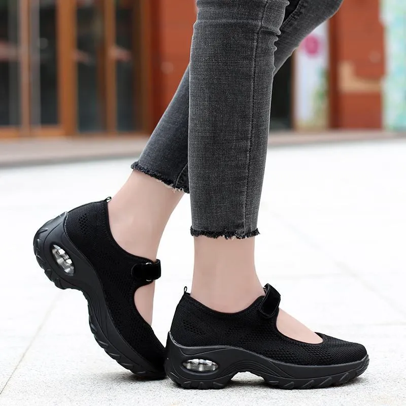 Women's Comfort Breathable Non-Slip Air Cushion Shock Sneakers
