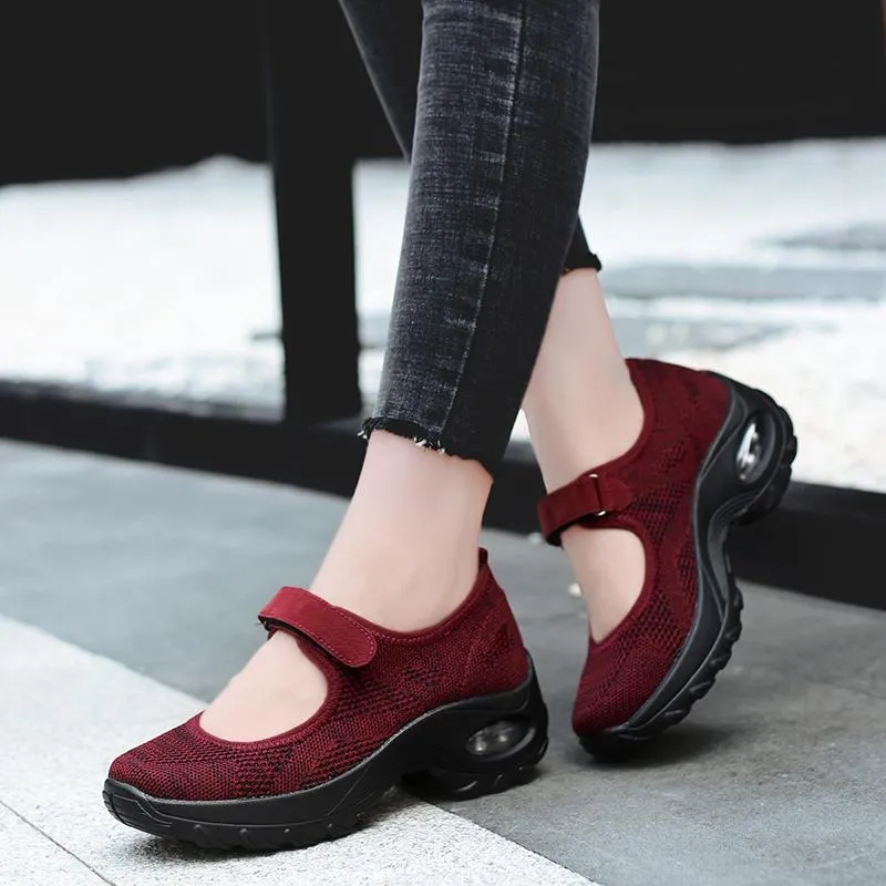 Women's Comfort Breathable Non-Slip Air Cushion Shock Sneakers