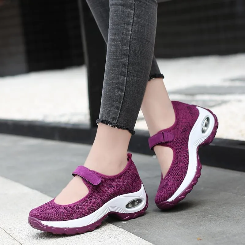 Women's Comfort Breathable Non-Slip Air Cushion Shock Sneakers