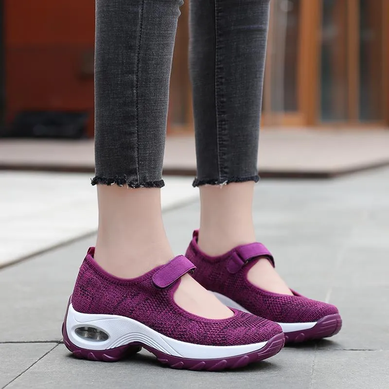 Women's Comfort Breathable Non-Slip Air Cushion Shock Sneakers