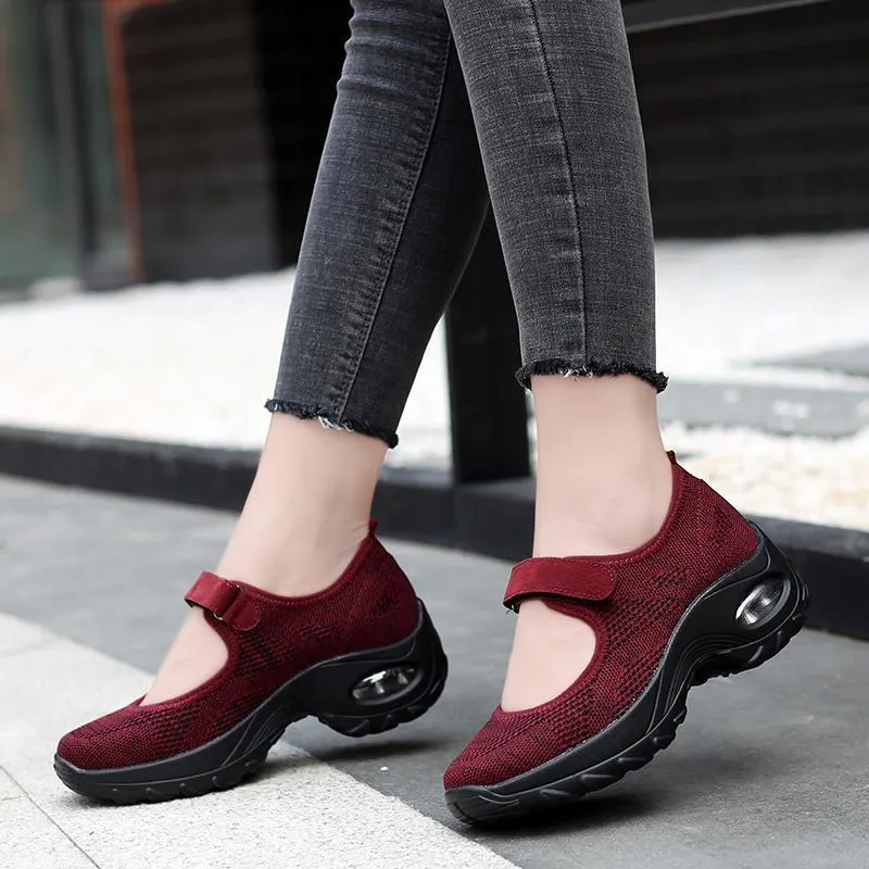 Women's Comfort Breathable Non-Slip Air Cushion Shock Sneakers