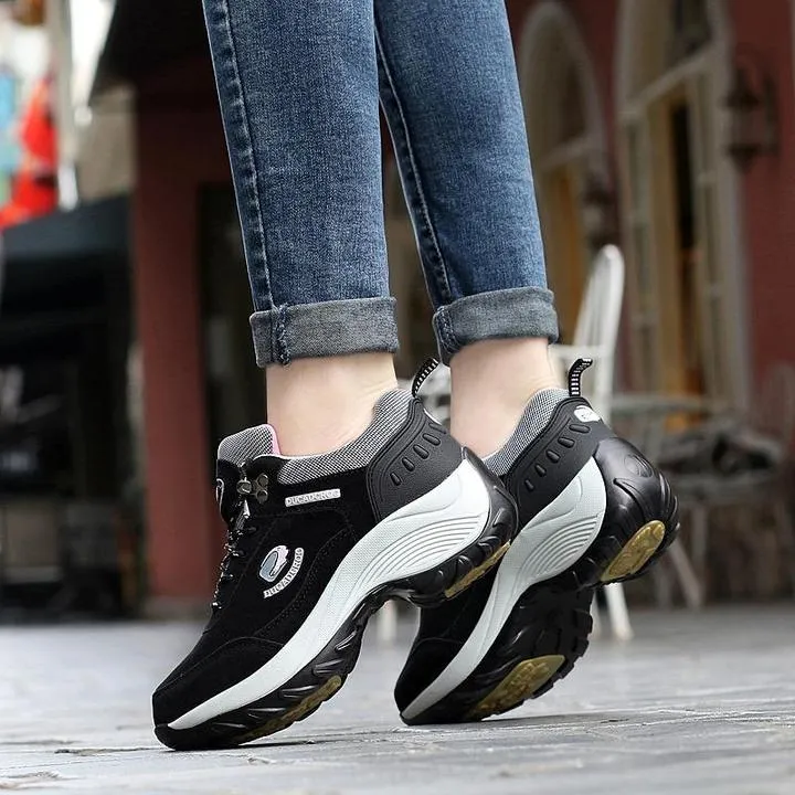 Women's Double Faced Velvet Lace-up Casual Shoes