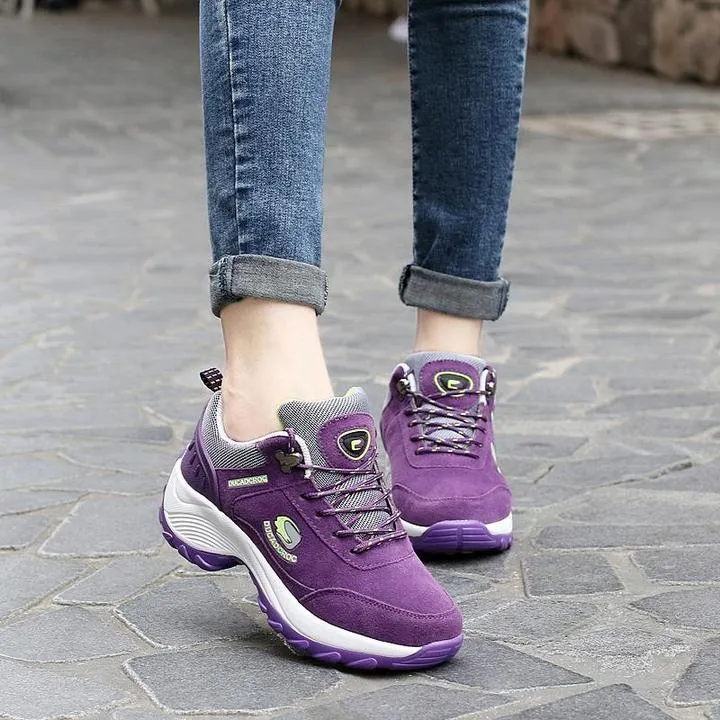 Women's Double Faced Velvet Lace-up Casual Shoes