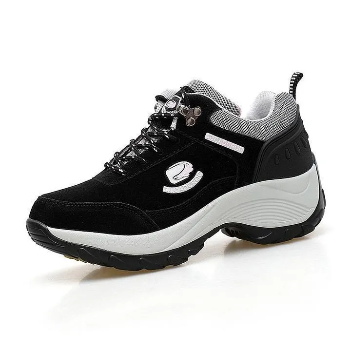 Women's Double Faced Velvet Lace-up Casual Shoes