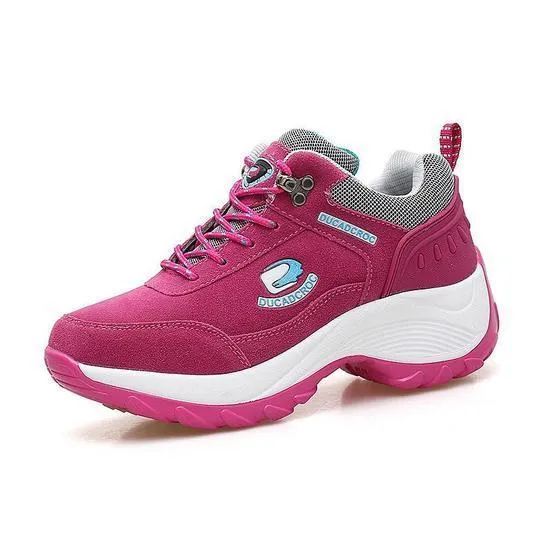 Women's Double Faced Velvet Lace-up Casual Shoes