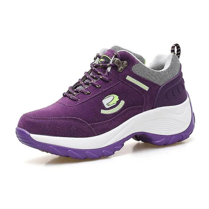 Women's Double Faced Velvet Lace-up Casual Shoes
