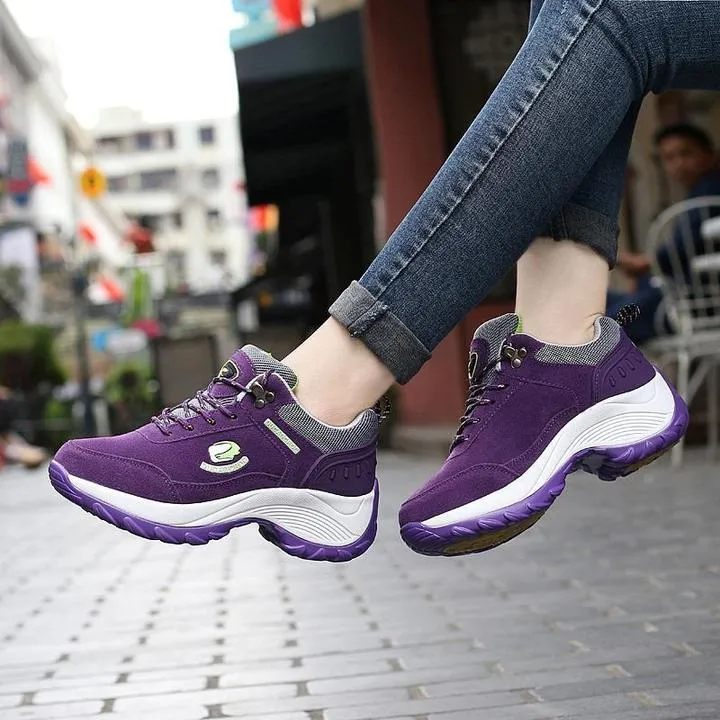 Women's Double Faced Velvet Lace-up Casual Shoes