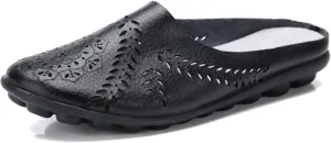 Women's Floral Fashion Slippers Hollowed Out Casual Flat Mules