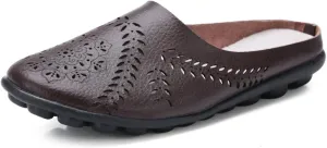 Women's Floral Fashion Slippers Hollowed Out Casual Flat Mules