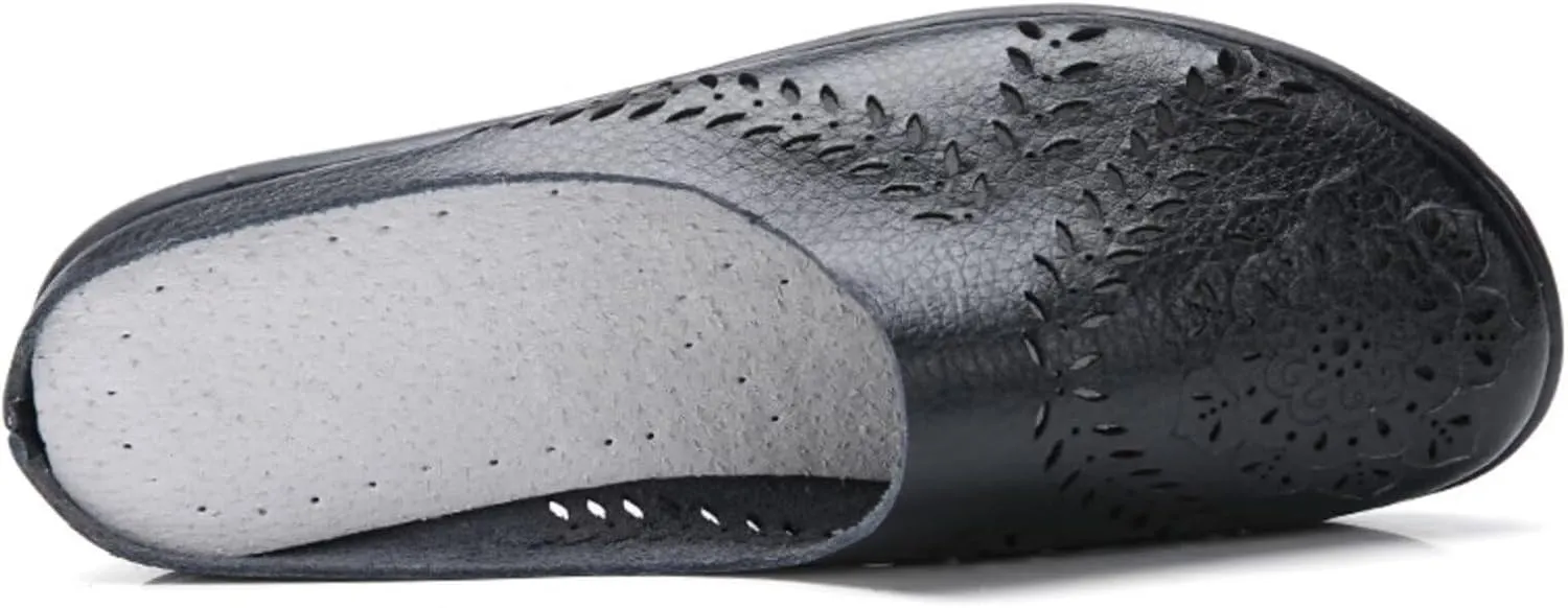 Women's Floral Fashion Slippers Hollowed Out Casual Flat Mules