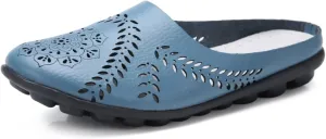 Women's Floral Fashion Slippers Hollowed Out Casual Flat Mules