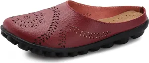Women's Floral Fashion Slippers Hollowed Out Casual Flat Mules