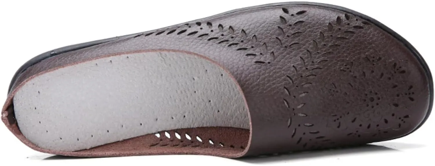 Women's Floral Fashion Slippers Hollowed Out Casual Flat Mules