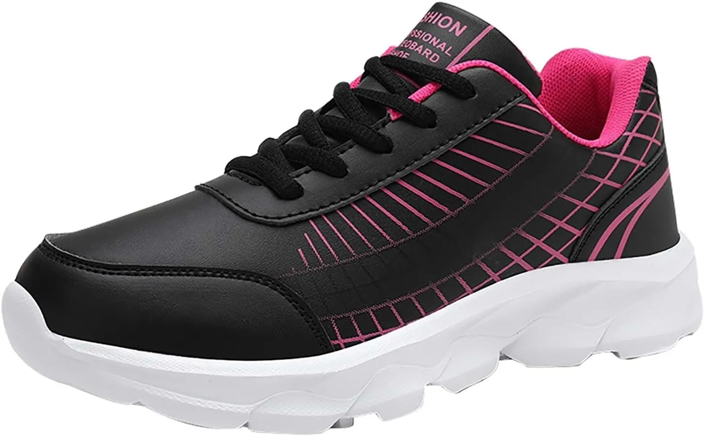 Women's Gym Shoes Running Comfortable Tennis Breathable Non Slip Athletic Lace Up Walking Workout Training Sneakers