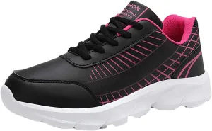 Women's Gym Shoes Running Comfortable Tennis Breathable Non Slip Athletic Lace Up Walking Workout Training Sneakers