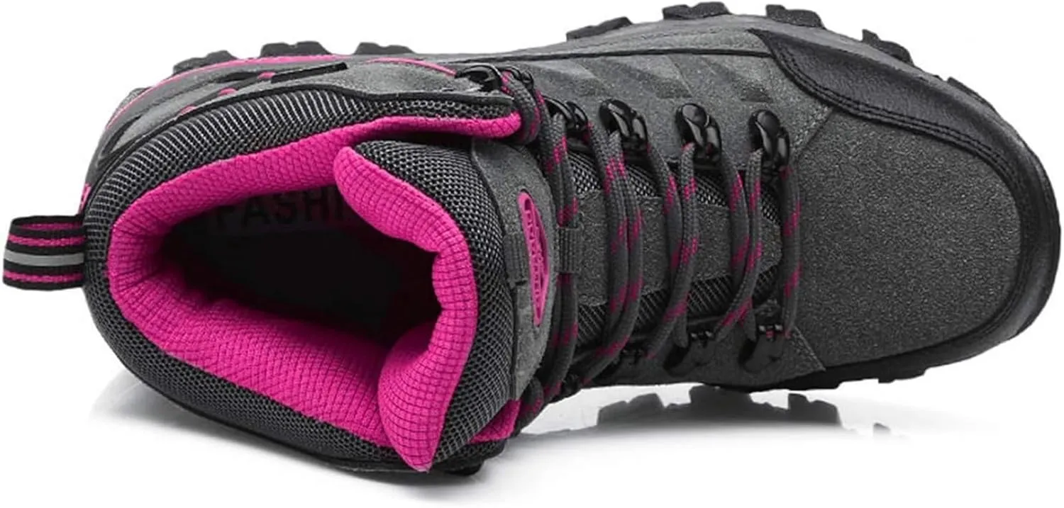 Women's Hiking Shoe Lightweight Men's Hiking Boot All Day Comfy Suede Casual Walking Work Shoe Sneaker Outdoors Slip Resistant Trekking Camping Hike Shoes