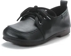 Women's Retro Leather Oxford Shoes with Adjustable Laces?? Comfortable and Soft Square Toe Work Office Non Slip Dress Shoes