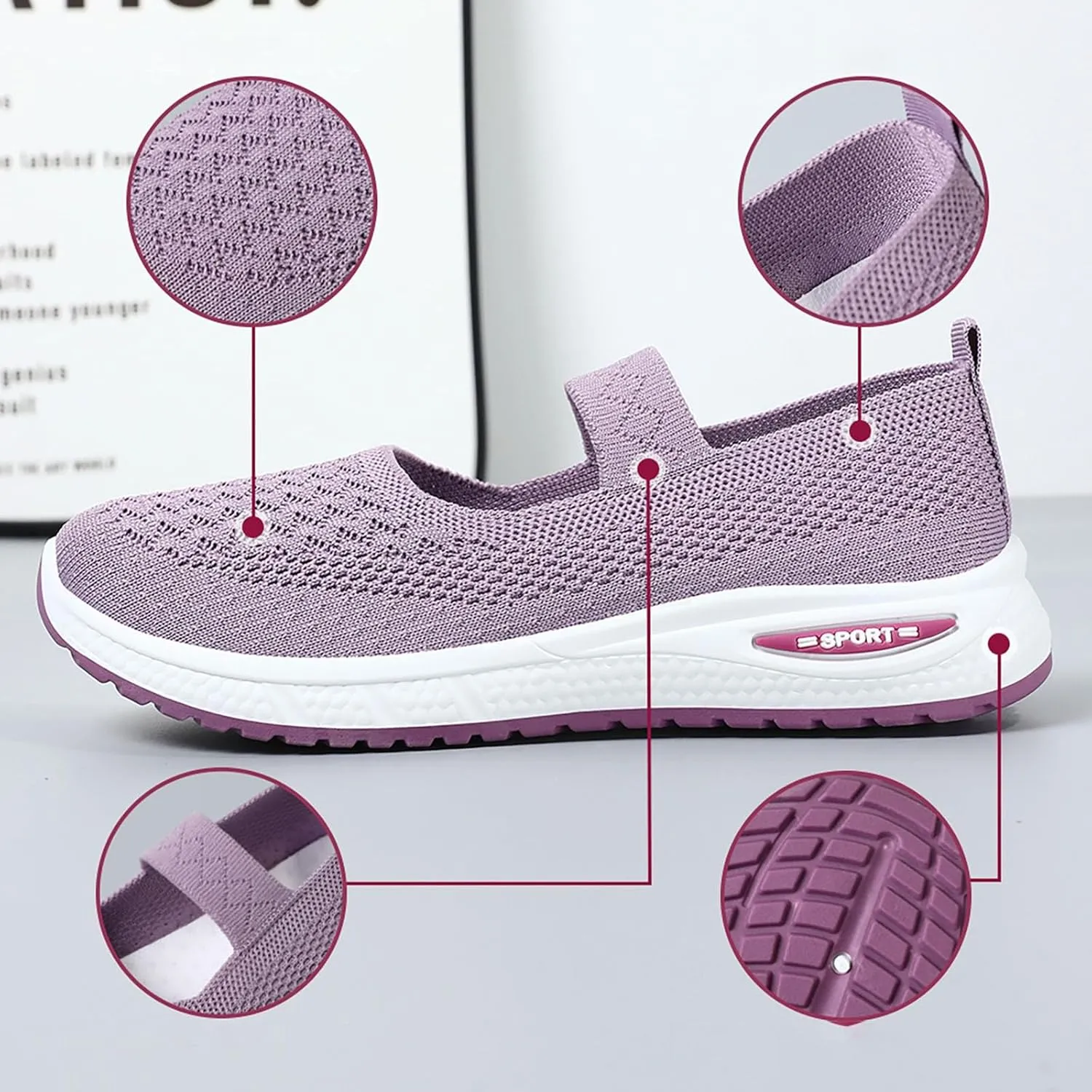 Women's Soft Orthopedic Shoes Breathable Woven Go Walking Slip On Foam Shoes Arch Support Hands Slip Man Shoes Slip on