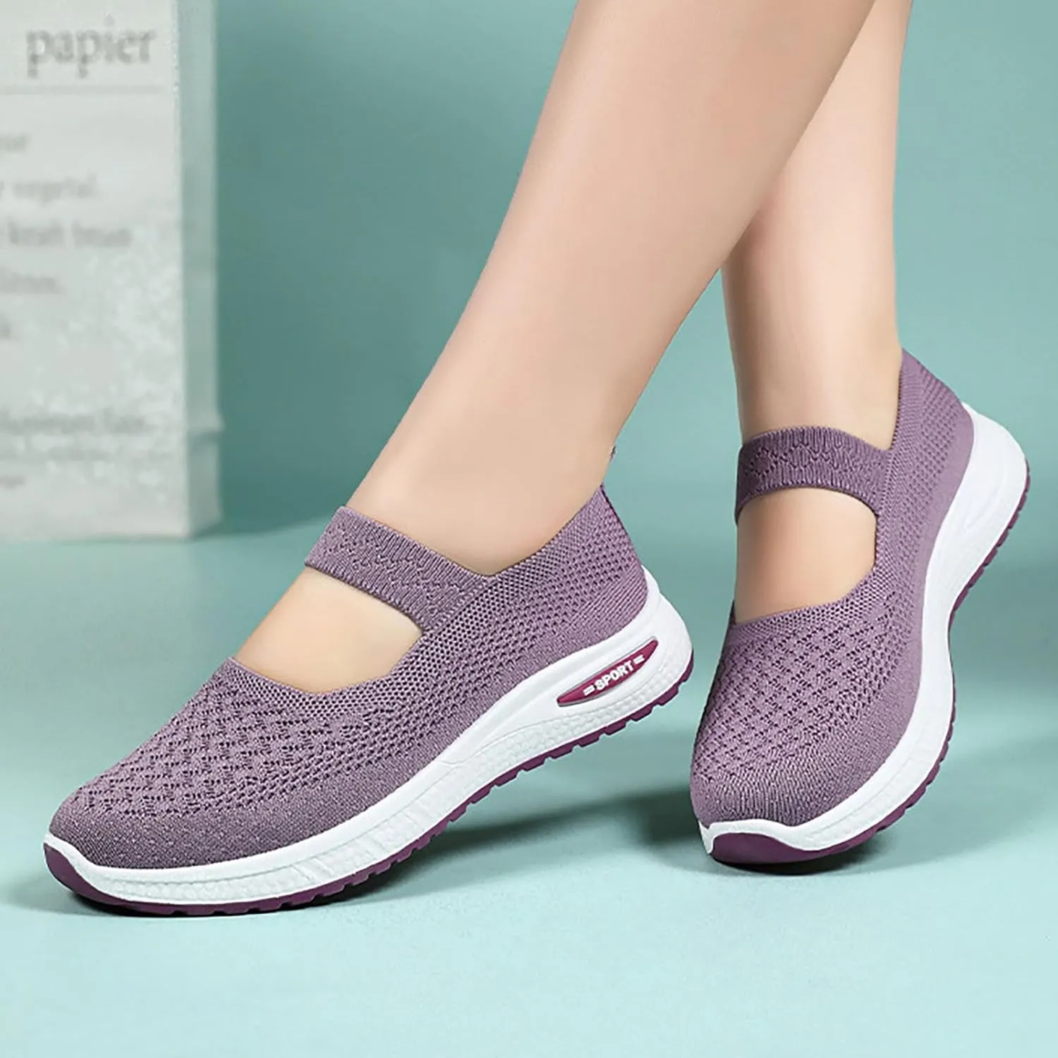 Women's Soft Orthopedic Shoes Breathable Woven Go Walking Slip On Foam Shoes Arch Support Hands Slip Man Shoes Slip on