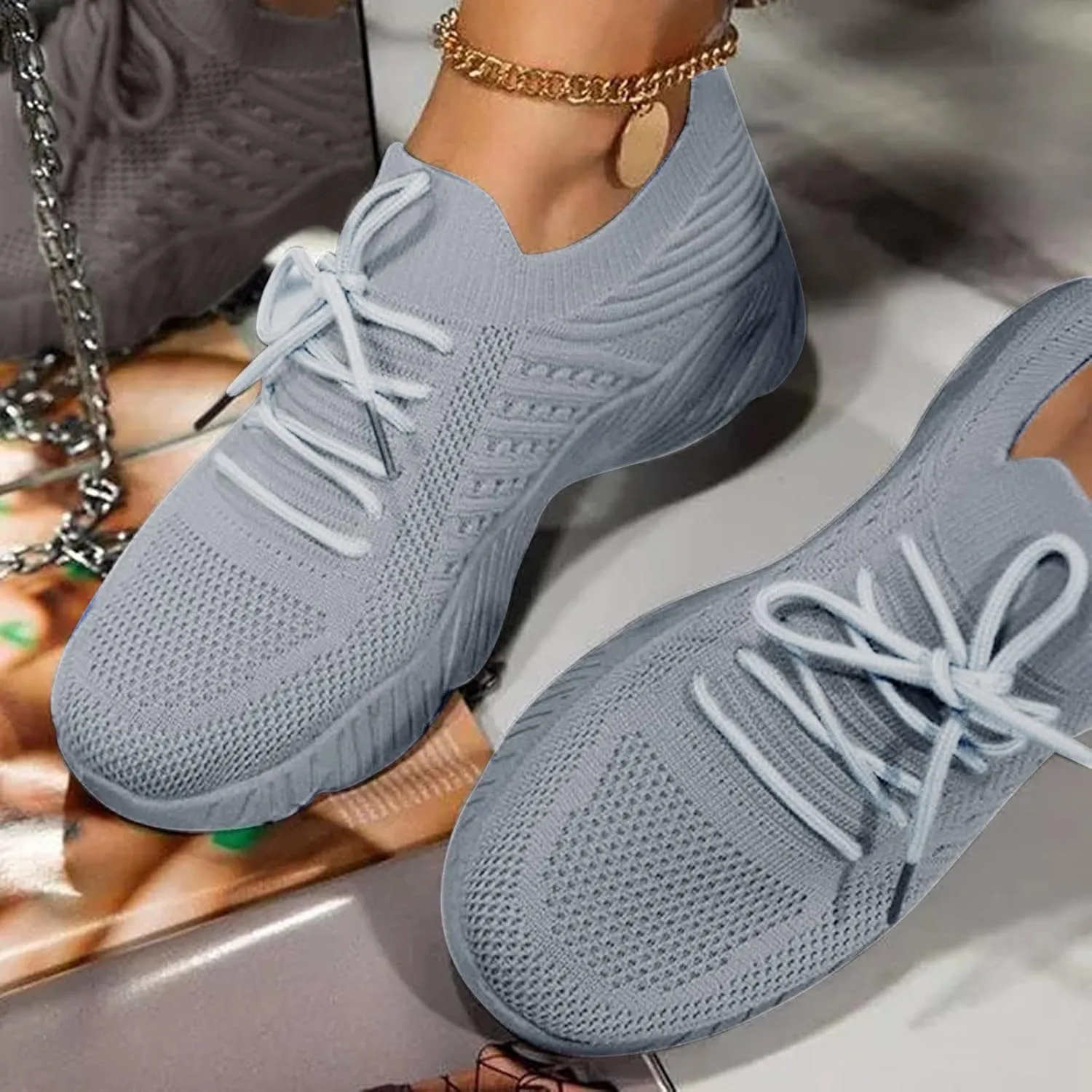 Womens Walking Shoes Orthopedic Shoes for Women Womens Lightweight Casual Sneakers for Gym Travel Work
