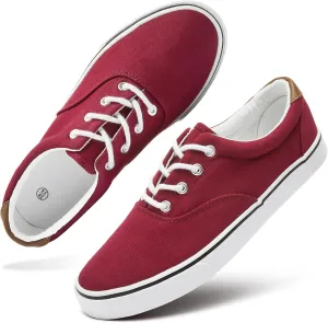 yageyan Men??s Low Top Canvas Walking Shoes Lace-up Fashion Sneakers Casual